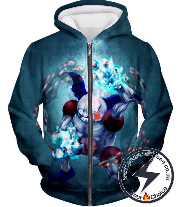 Pokemon Awesome Fairy Psychic Pokemon Mr Mime Action HD Graphic Anime Zip Up Hoodie